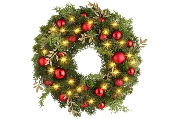 Weihnachtskranz: Beliebt für Türen, Wände und Tische mit harmonischem Grünschmuck